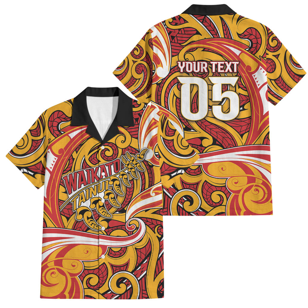 Custom Aotearoa Waikato Tainui Family Matching Off Shoulder Short Dress and Hawaiian Shirt Maori Tribal Pattern Koru Motif