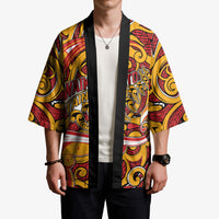 Custom Aotearoa Waikato Tainui Kimono Maori Tribal Pattern Koru Motif