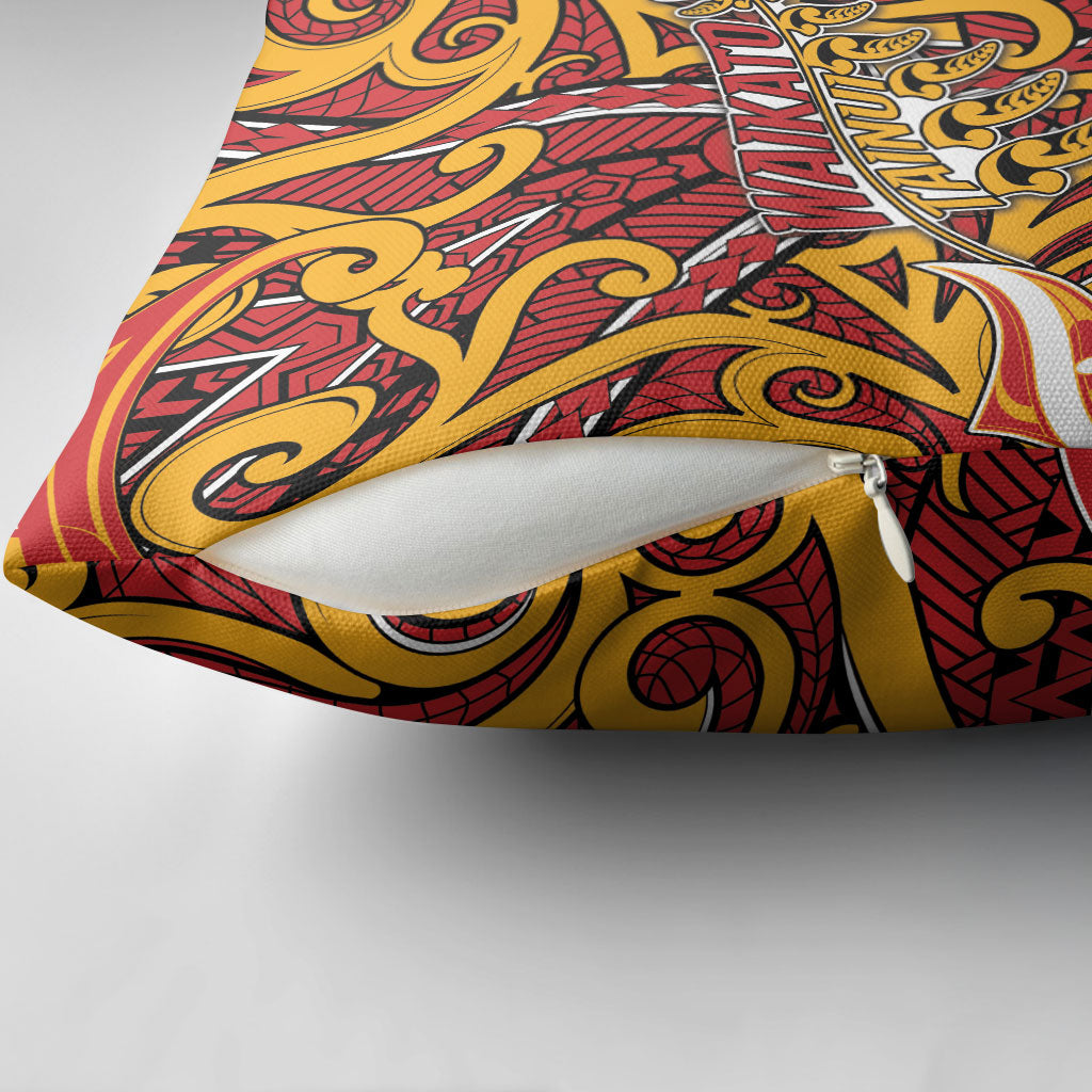 Aotearoa Waikato Tainui Pillow Cover Maori Tribal Pattern Koru Motif