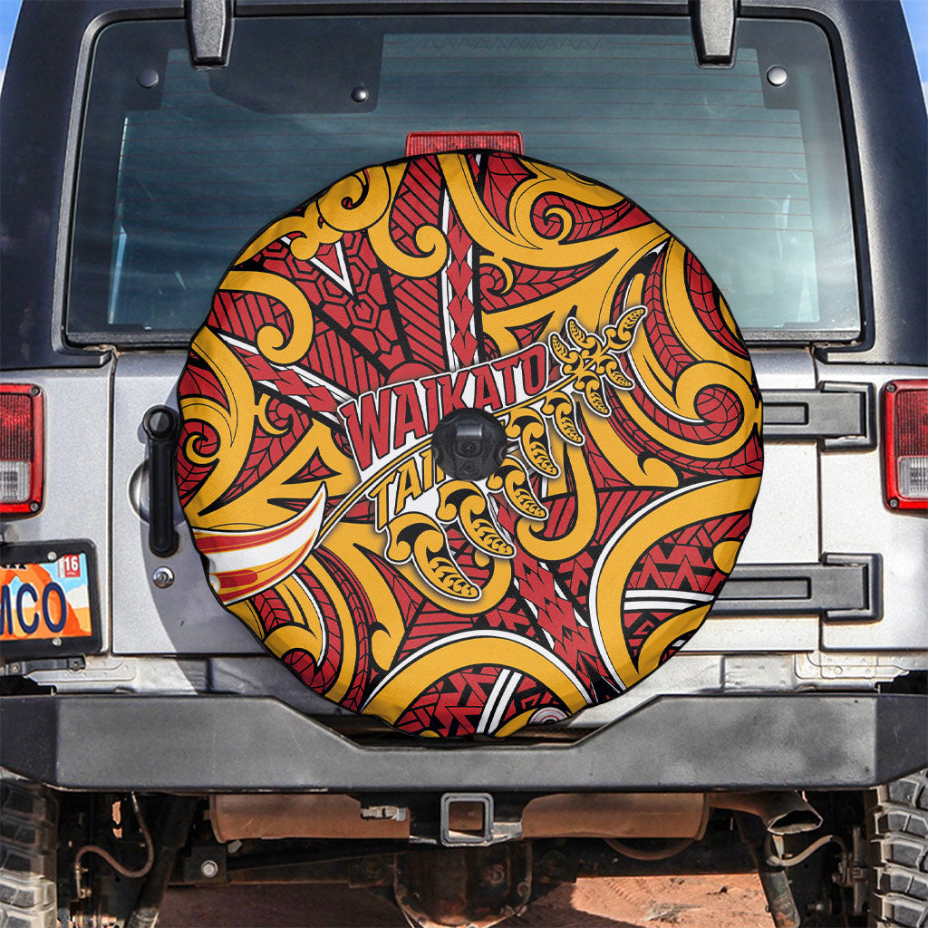 Aotearoa Waikato Tainui Spare Tire Cover Maori Tribal Pattern Koru Motif