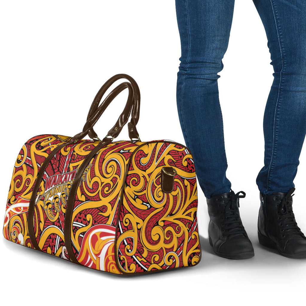 Aotearoa Waikato Tainui Travel Bag Maori Tribal Pattern Koru Motif