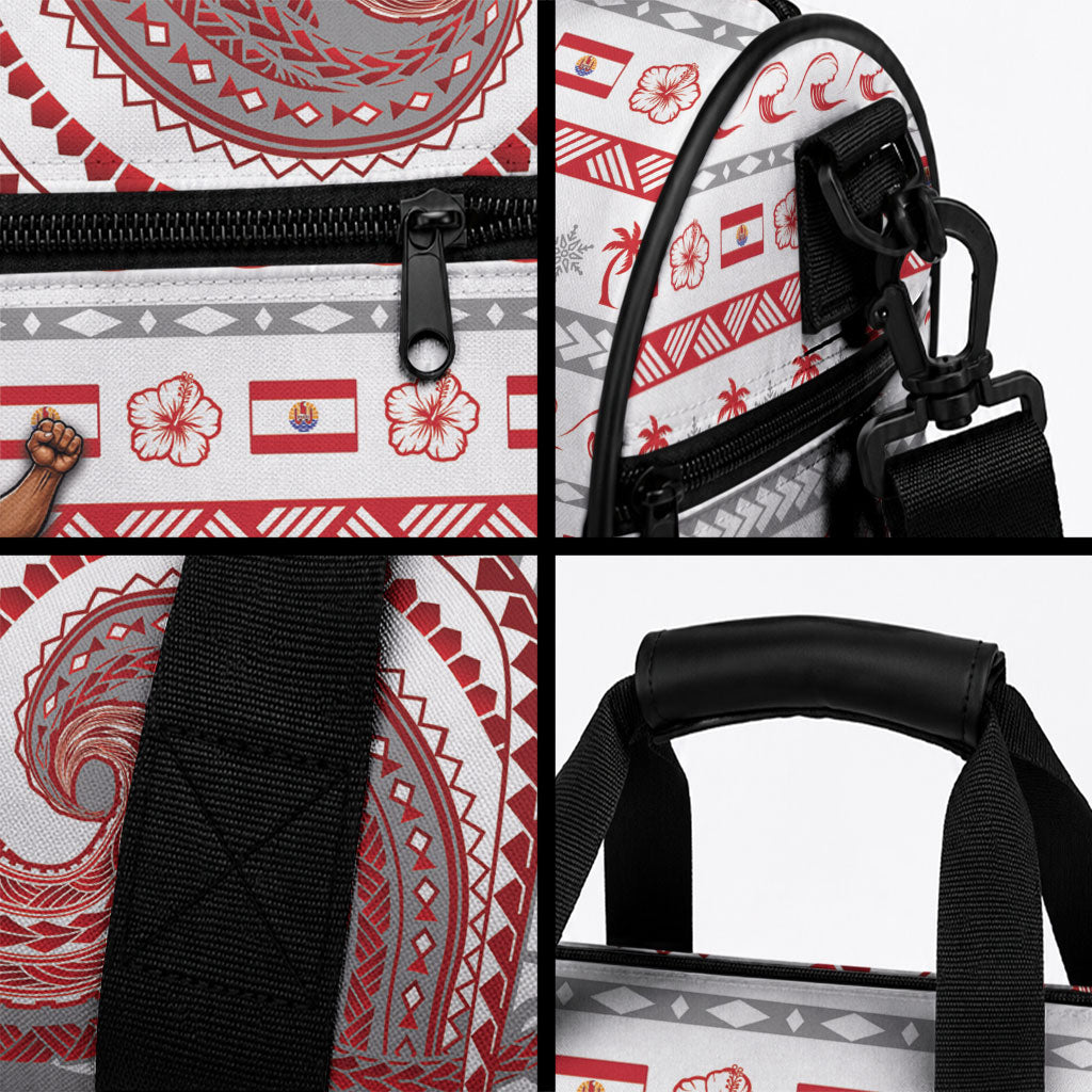 French Polynesian Christmas Duffle Bag Santa Riding Hammerhead Shark Tahitian DT05 - Polynesian Pride