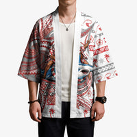 French Polynesian Christmas Kimono Santa Riding Hammerhead Shark Tahitian DT05 - Polynesian Pride