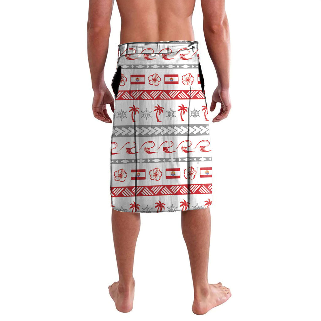 French Polynesian Christmas Lavalava Santa Riding Hammerhead Shark Tahitian DT05 - Polynesian Pride
