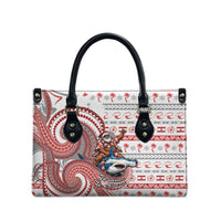 French Polynesian Christmas Leather Bag Santa Riding Hammerhead Shark Tahitian DT05 - Polynesian Pride