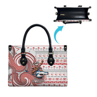 French Polynesian Christmas Leather Bag Santa Riding Hammerhead Shark Tahitian DT05 - Polynesian Pride
