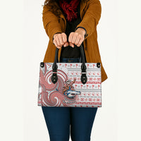 French Polynesian Christmas Leather Bag Santa Riding Hammerhead Shark Tahitian DT05 - Polynesian Pride