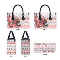 French Polynesian Christmas Leather Bag Santa Riding Hammerhead Shark Tahitian DT05 - Polynesian Pride
