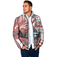 French Polynesian Christmas Padded Jacket Santa Riding Hammerhead Shark Tahitian DT05 - Polynesian Pride