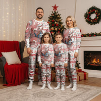 French Polynesian Christmas Pajama Set Santa Riding Hammerhead Shark Tahitian DT05 - Polynesian Pride