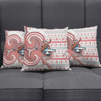 French Polynesian Christmas Pillow Cover Santa Riding Hammerhead Shark Tahitian DT05 - Polynesian Pride