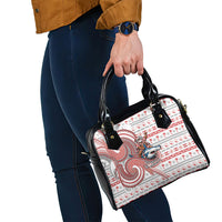 French Polynesian Christmas Shoulder Handbag Santa Riding Hammerhead Shark Tahitian DT05 - Polynesian Pride