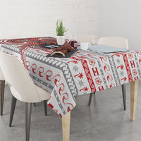French Polynesian Christmas Tablecloth Santa Riding Hammerhead Shark Tahitian