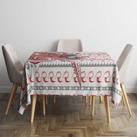 French Polynesian Christmas Tablecloth Santa Riding Hammerhead Shark Tahitian