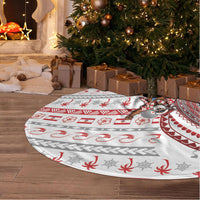 French Polynesian Christmas Tree Skirt Santa Riding Hammerhead Shark Tahitian DT05 - Polynesian Pride