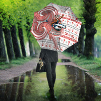 French Polynesian Christmas Umbrella Santa Riding Hammerhead Shark Tahitian DT05 - Polynesian Pride