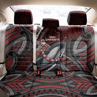 Aotearoa Christmas Back Car Seat Cover Santa Riding Humpback Whale Maori Koru DT05 - Polynesian Pride
