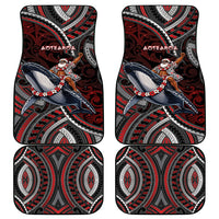 Aotearoa Christmas Car Mats Santa Riding Humpback Whale Maori Koru DT05 - Polynesian Pride