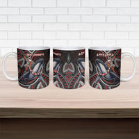 Aotearoa Christmas Ceramic Mug Santa Riding Humpback Whale Maori Koru DT05 - Polynesian Pride