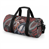 Aotearoa Christmas Duffle Bag Santa Riding Humpback Whale Maori Koru DT05 - Polynesian Pride