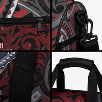 Aotearoa Christmas Duffle Bag Santa Riding Humpback Whale Maori Koru DT05 - Polynesian Pride