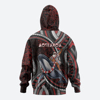 Aotearoa Christmas Hoodie Santa Riding Humpback Whale Maori Koru DT05 - Polynesian Pride