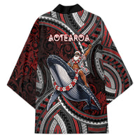 Aotearoa Christmas Kimono Santa Riding Humpback Whale Maori Koru DT05 - Polynesian Pride