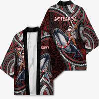 Aotearoa Christmas Kimono Santa Riding Humpback Whale Maori Koru DT05 - Polynesian Pride
