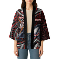 Aotearoa Christmas Kimono Santa Riding Humpback Whale Maori Koru DT05 - Polynesian Pride