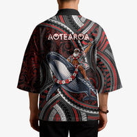 Aotearoa Christmas Kimono Santa Riding Humpback Whale Maori Koru DT05 - Polynesian Pride