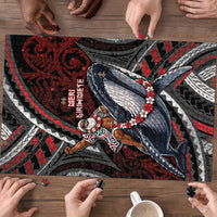 Aotearoa Christmas Puzzle Santa Riding Humpback Whale Maori Koru DT05 - Polynesian Pride