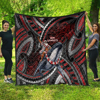 Aotearoa Christmas Quilt Santa Riding Humpback Whale Maori Koru DT05 - Polynesian Pride