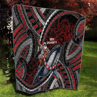 Aotearoa Christmas Quilt Santa Riding Humpback Whale Maori Koru DT05 - Polynesian Pride