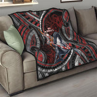 Aotearoa Christmas Quilt Santa Riding Humpback Whale Maori Koru DT05 - Polynesian Pride