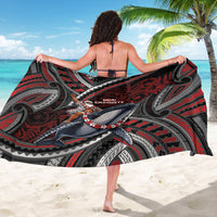 Aotearoa Christmas Sarong Santa Riding Humpback Whale Maori Koru DT05 - Polynesian Pride