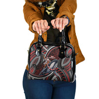 Aotearoa Christmas Shoulder Handbag Santa Riding Humpback Whale Maori Koru DT05 One Size Red - Polynesian Pride