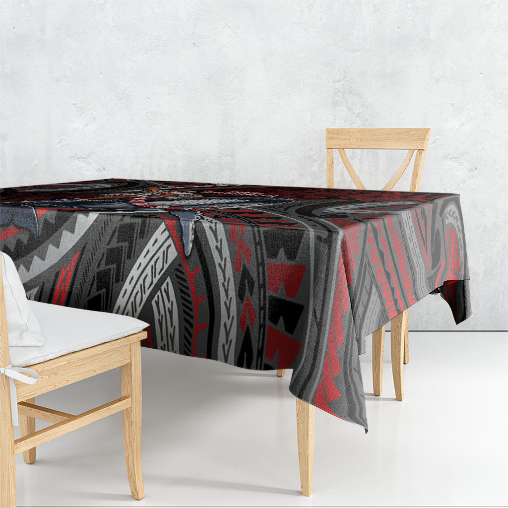 Aotearoa Christmas Tablecloth Santa Riding Humpback Whale Maori Koru DT05 - Polynesian Pride