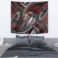 Aotearoa Christmas Tapestry Santa Riding Humpback Whale Maori Koru DT05 - Polynesian Pride