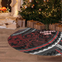 Aotearoa Christmas Tree Skirt Santa Riding Humpback Whale Maori Koru DT05 - Polynesian Pride