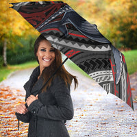 Aotearoa Christmas Umbrella Santa Riding Humpback Whale Maori Koru DT05 - Polynesian Pride