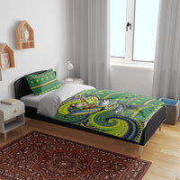 Cook Islands Christmas Bedding Set Santa Riding Flying Fish DT05 - Polynesian Pride