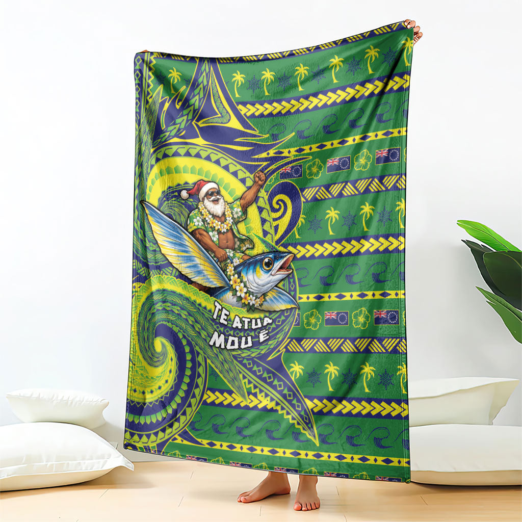 Cook Islands Christmas Blanket Santa Riding Flying Fish DT05 - Polynesian Pride