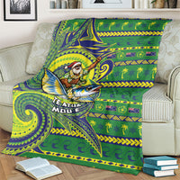 Cook Islands Christmas Blanket Santa Riding Flying Fish DT05 - Polynesian Pride