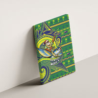 Cook Islands Christmas Canvas Wall Art Santa Riding Flying Fish DT05 - Polynesian Pride