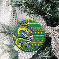 Cook Islands Christmas Ceramic Ornament Santa Riding Flying Fish DT05 - Polynesian Pride