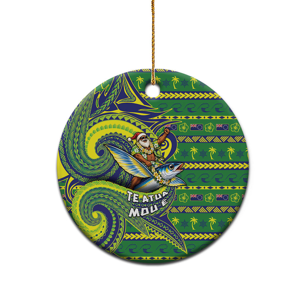 Cook Islands Christmas Ceramic Ornament Santa Riding Flying Fish DT05 - Polynesian Pride