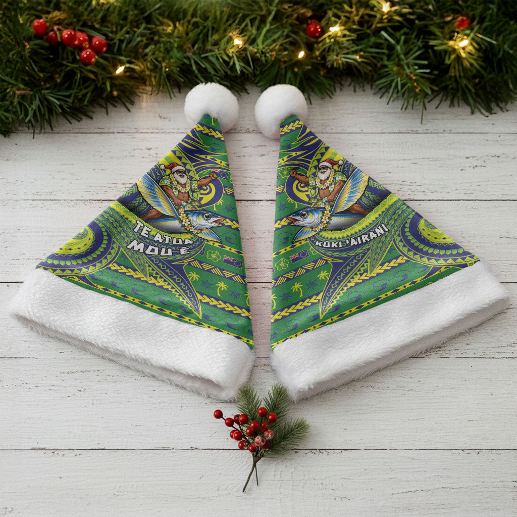 Cook Islands Christmas Santa Hat Santa Riding Flying Fish DT05 - Polynesian Pride