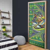 Cook Islands Christmas Door Cover Santa Riding Flying Fish DT05 - Polynesian Pride