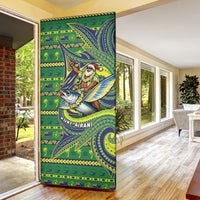 Cook Islands Christmas Door Cover Santa Riding Flying Fish DT05 - Polynesian Pride