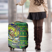 Cook Islands Christmas Luggage Cover Santa Riding Flying Fish DT05 - Polynesian Pride